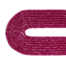 Load image into Gallery viewer, Red Corundum Faceted Rondelle Beads, Sku#U2128