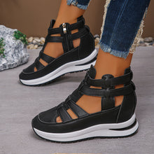 Load image into Gallery viewer, Women's Hollow Out Platform Sandals | Close Toe Velcro Summer Shoes
