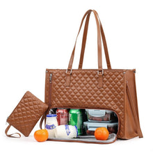 Load image into Gallery viewer, Large Insulated Tote Bag &amp; Crossbody Combo – Women's Lightweight Everyday Carry Bag