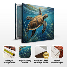 Load image into Gallery viewer, Turtle In Seagrass Coastal Wall Art