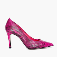 Load image into Gallery viewer, The Queen Fuchsia Pythn Leather Pump Women Shoe