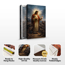 Load image into Gallery viewer, Jesus Protects The Lamb From Wolves Faith Wall Art V
