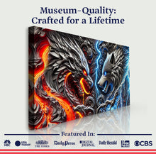 Load image into Gallery viewer, 3D Dragon and Wolf Wall Art IV