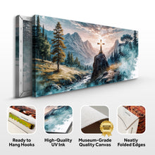 Load image into Gallery viewer, Cross On A Hill Faith Wall Art