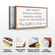 Load image into Gallery viewer, My God Way Maker Miracle Worker Faith Sign