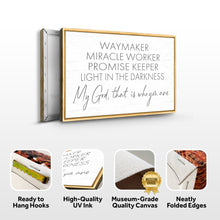 Load image into Gallery viewer, My God Way Maker Miracle Worker Faith Sign II
