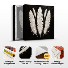 Load image into Gallery viewer, Minimalist Monochrome Feather Wall Art