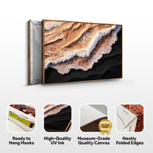Load image into Gallery viewer, Amber Ocean Waves Wall Art