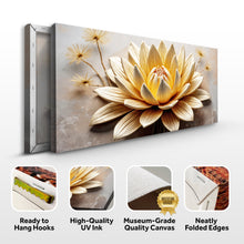 Load image into Gallery viewer, Golden Lotus Minimalist Abstract Wall Art II