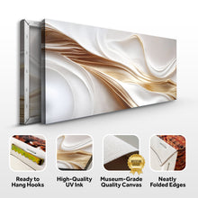 Load image into Gallery viewer, White and Gold Abstract Wall Art