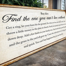 Load image into Gallery viewer, Find The One You Can't Live Without Family Sign II
