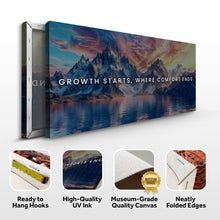 Load image into Gallery viewer, Growth Starts Where Comfort Ends Motivational Wall Sign