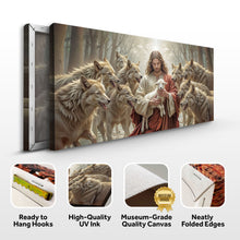 Load image into Gallery viewer, Jesus Protects The Lamb From Wolves Faith Wall Art II