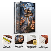 Load image into Gallery viewer, Personalized Family Name Street Sign Halloween Wall Art