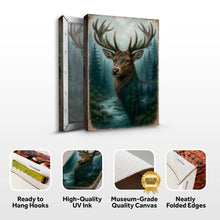 Load image into Gallery viewer, Misty Stag Double Exposure Wall Art