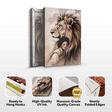 Load image into Gallery viewer, Lion And Girl Faith Wall Art