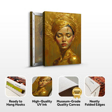 Load image into Gallery viewer, Woman's Golden Serenity Wall Art