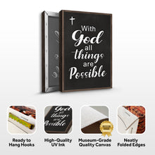 Load image into Gallery viewer, With God All Things Are Possible Faith Sign V