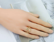 Load image into Gallery viewer, Sun Moon Star Evil Eye Ring, Sku#LD336