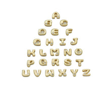 Load image into Gallery viewer, CZ Gold Initial Letters Bead, Sku#G435