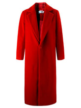 Load image into Gallery viewer, Extra-long Dark Red Wool Coat Womens Outerwear
