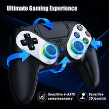Load image into Gallery viewer, RGB Wireless Controller Compatible with PS5 and PC, Hall Effect Triggers, Programmable Buttons, Turbo Mode, Dual Vibration Gamepad