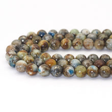 Load image into Gallery viewer, Genuine Brown Blue Azurite, 8m/10mm Round Smooth Beads, Sku#U1625