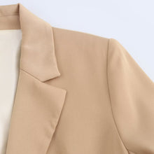 Load image into Gallery viewer, The Casual Long-sleeve Blazer Is Made From A Silk-like Satin Fabric