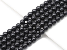 Load image into Gallery viewer, Genuine High Quality Black Spinel Round Smooth Beads, Sku#U1379