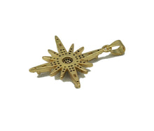 Load image into Gallery viewer, Gold Green CZ North Star Charm, Sku#LK661