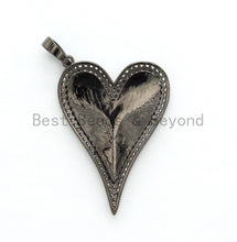 Load image into Gallery viewer, Pave CZ Enamel Heart Pendant, sku#F566