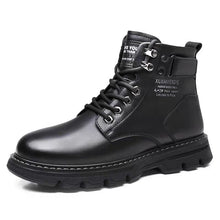 Load image into Gallery viewer, Men's Korean Style Mid-to-High Top Lace-Up Boots | Height Boosting &amp; Warm