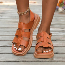 Load image into Gallery viewer, Women's Thick Sole Sports Sandals | Round Toe Low Heel PU Casual Shoes