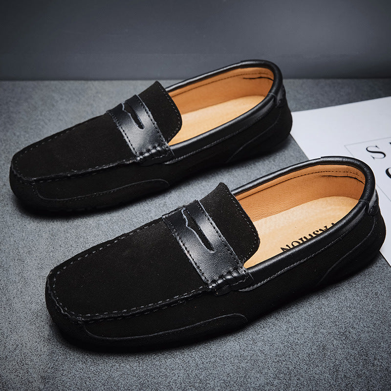Men's Color-block Slip-On Loafer | Genuine Leather Casual Shoes