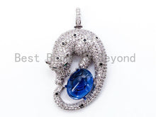 Load image into Gallery viewer, CZ Micro Pave Leopard with Big oval stone, SKU#L239