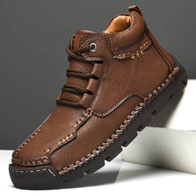 Load image into Gallery viewer, Men's Retro Casual Velvet Warm Cotton Shoes | Thick Sole Lace-Up Sneakers | Black Brown Khaki