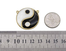 Load image into Gallery viewer, Large Enamel Tai Ji  Yin Yang Shape Charm, Sku#LK697