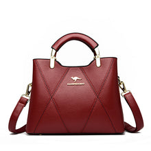 Load image into Gallery viewer, Women's High-Capacity Tote Bag &amp; Shoulder Bag – PU Leather Plaid Crossbody Handbag