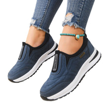 Load image into Gallery viewer, Women's Casual Plus-Size Slip-On Running Shoes | Suede Chunky Heel Sneakers