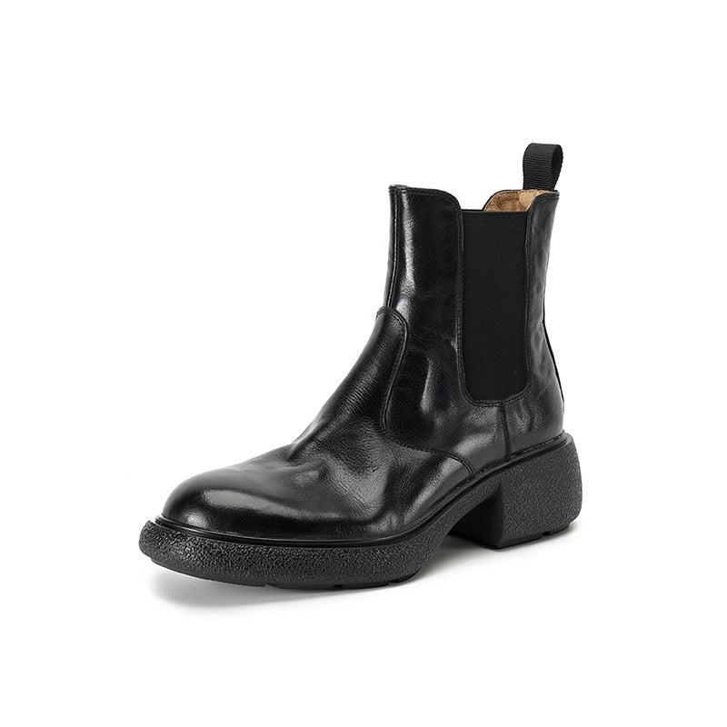 British Style Chunky Heel Ankle Boots
