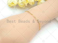 Load image into Gallery viewer, 18/32/7 Finished Dainty Gold Paper Clip Necklace and Brac