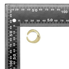 Load image into Gallery viewer, CZ Gold Oval Cross LInk Adjustable Ring, Sku#LD536
