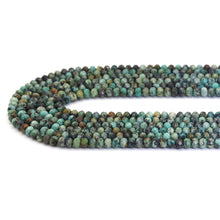 Load image into Gallery viewer, 4x6mm African Turquoise Faceted Rondelle Beads, Sku#U1667