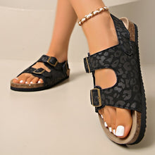 Load image into Gallery viewer, Women's Buckle Strap Flip-Flop Sandals - Soft Sole Comfort Slides