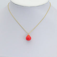 Load image into Gallery viewer, Red Enamel Pear Charm Pendant,Sku#LK1231