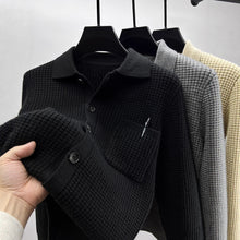 Load image into Gallery viewer, Casual Solid-Color Pocket Lapel Knit Sweater Coat