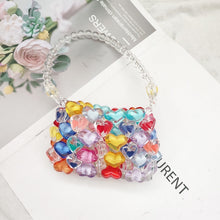 Load image into Gallery viewer, Beaded Pearl Crossbody Bag - Handmade Heart Tote Handbag for Women