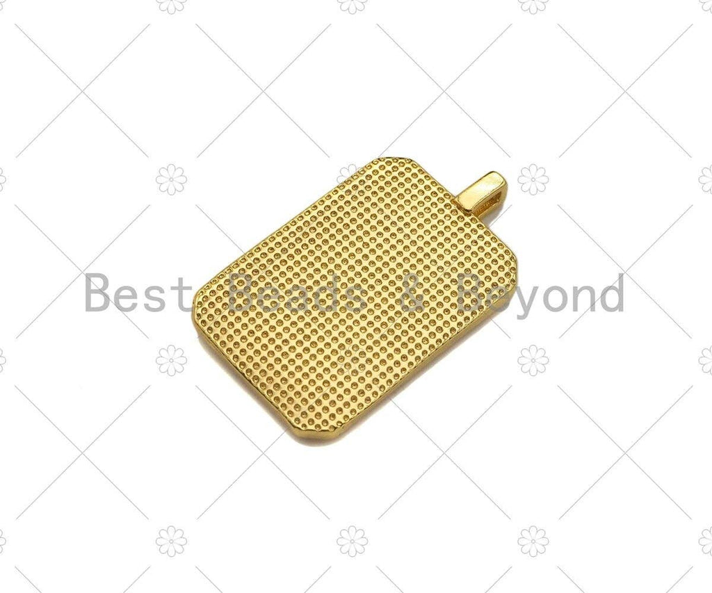 18k Dainty Gold North Star On Rectangle Shape Pendant,Gold Medallion Charm,Necklace Bracelet Charm Pendant,16x26mm,Sku#LK289