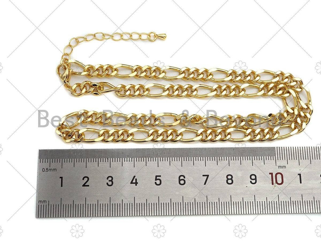 18 Flat Figaro Chain Necklace SKU#LD17