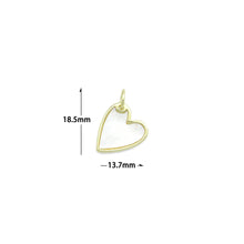 Load image into Gallery viewer, White Mother of Pearl Gold Heart Charm Pendant,Sku#LX880